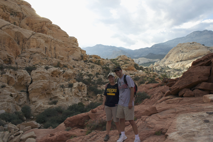 hiking at the Red Rock Canyon National Wildlife area just a few miles west of Las Vegas