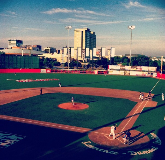 The Wichita Wingnuts playing at Lawrence Dumont Stadium in downtown Wichita. (MeLinda Schnyder Instagram photo)