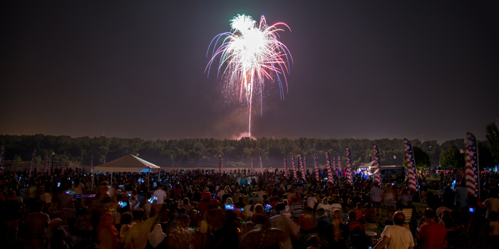 Fireworks at Kansas City's RiverFest Fourth of July