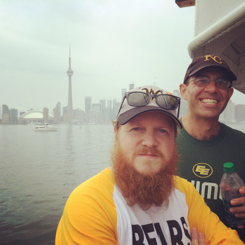 #schummer14 Charlie and Lee on Toronto Islands ferry