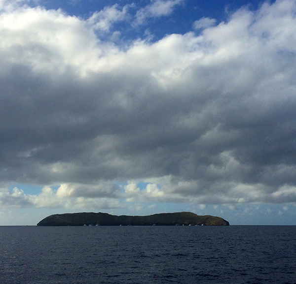 On the Trilogy Sailboat headed toward Molokini Crater just off Maui. Photo by MeLinda.